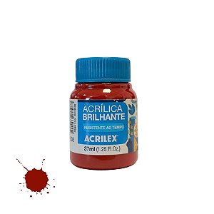 Tinta Acrílica Brilhante 37ml - Vermelho Escarlate - 1 unidade - Acrilex - Rizzo