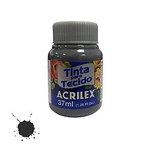 Tinta Para Tecido 37ml - Cinza Chumbo - 1 unidade - Acrilex - Rizzo