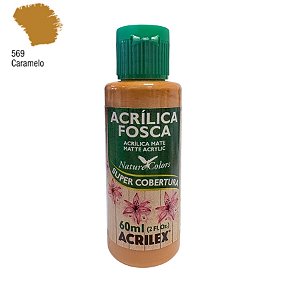 Tinta Acrílica Fosca 60ml - Caramelo - 1 unidade - Acrilex - Rizzo
