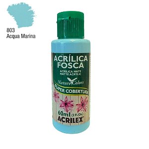 Tinta Acrílica Fosca 60ml - Acqua Marina - 1 unidade - Acrilex - Rizzo