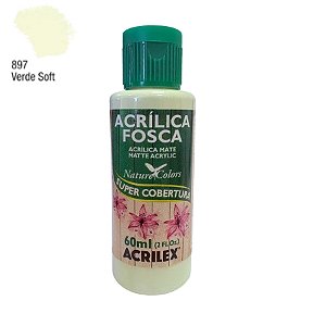 Tinta Acrílica Fosca 60ml - Verde Soft - 1 unidade - Acrilex - Rizzo