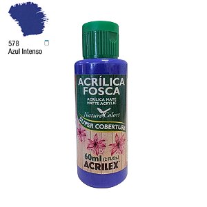 Tinta Acrílica Fosca 60ml - Azul Intenso - 1 unidade - Acrilex - Rizzo