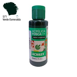 Tinta Acrílica Fosca 60ml - Verde Esmeralda - 1 unidade - Acrilex - Rizzo