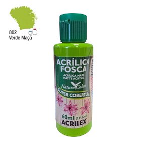 Tinta Acrílica Fosca 60ml - Verde Maçã - 1 unidade - Acrilex - Rizzo