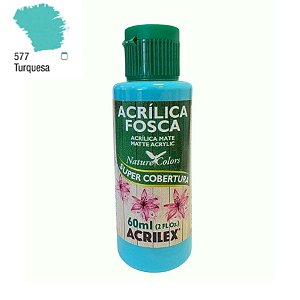 Tinta Acrílica Fosca 60ml - Turquesa - 1 unidade - Acrilex - Rizzo