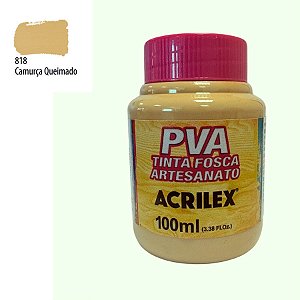 Tinta Fosca Artesanato PVA 100ml - Camurça Queimado - 1 unidade - Acrilex - Rizzo