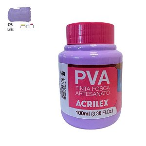 Tinta Fosca Artesanato PVA 100ml - Lilás - 1 unidade - Acrilex - Rizzo