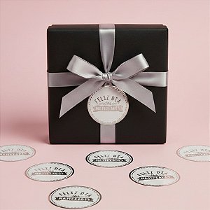 Adesivo "Feliz Dia Dos Namorados" - Ref.2089 - Hot Stamping - 4x4cm - 50 unidades - Stickr - Rizzo