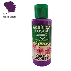 Tinta Acrílica Fosca 60ml - Violeta Escuro - 1 unidade - Acrilex - Rizzo