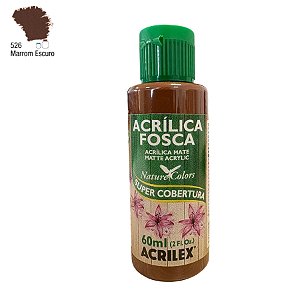 Tinta Acrílica Fosca 60ml - Marrom Escuro - 1 unidade - Acrilex - Rizzo
