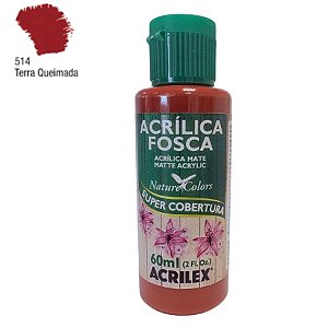 Tinta Acrílica Fosca 60ml - Terra Queimada - 1 unidade - Acrilex - Rizzo