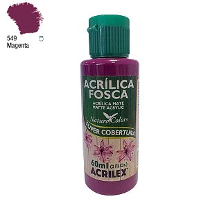 Tinta Acrílica Fosca 60ml - Magenta - 1 unidade - Acrilex - Rizzo