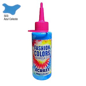 Tinta Aquarela Para Tecido 60ml - Azul Celeste - 1 unidade - Acrilex - Rizzo