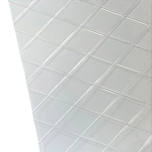 Placa de Textura Losango Para Chocolate Ref.1086 - 48cm - 1 unidade - Rizzo