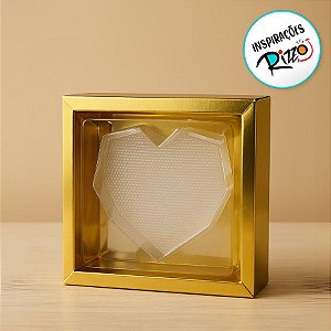 Caixa Coração Diamantado - 1Cav. Ouro - 5 unidades - Rizzo