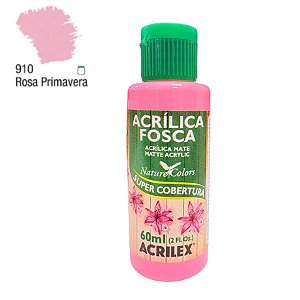Tinta Acrílica Fosca 60ml - Rosa Primavera - 1 unidade - Acrilex - Rizzo