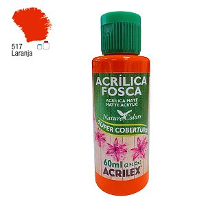 Tinta Acrílica Fosca 60ml - Laranja - 1 unidade - Acrilex - Rizzo
