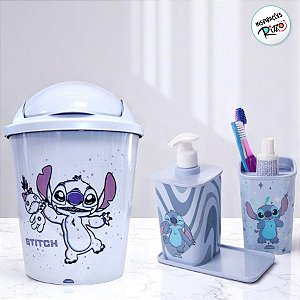 Kit Para Banheiro - Stitch - 4 Peças - 1 unidade - Disney Original - Rizzo
