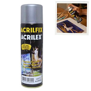 Spray Verniz Fixador Fosco - 300ml - 1 unidade - Acrilex - Rizzo
