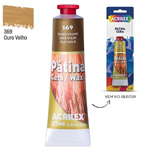 Pátina Cera 37ml - Ouro Velho - 1 unidade - Acrilex - Rizzo