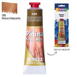 Pátina Cera 37ml - Bronze Iridescente - 1 unidade - Acrilex - Rizzo