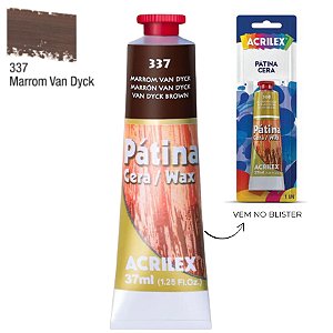 Pátina Cera 37ml - Marrom Van Dyck - 1 unidade - Acrilex - Rizzo