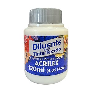 Diluente para Tinta de Tecido - 120ml - Sem Cor - 1 unidade - Acrilex - Rizzo