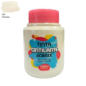 Tinta Cintilante Artesanato 100ml - Porcelana - 1 unidade - Acrilex - Rizzo