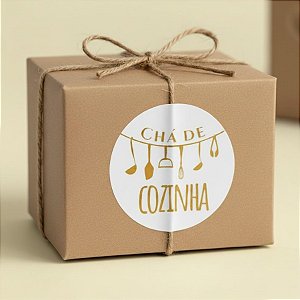 Adesivo "Chá De Cozinha" - Ref.2318 - Hot Stamping - 4x4cm - 25 unidades - Stickr - Rizzo