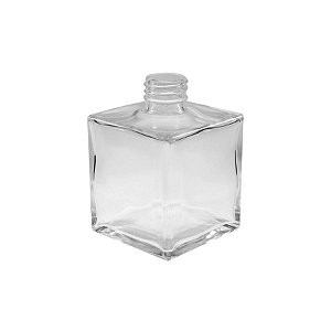 Frasco Para Perfumaria De Vidro Cube - Transparente - Rosca 28/410 - 250ml - 1 unidade - Rizzo