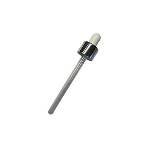 Conta Gotas Prime - Prata e Branco - Rosca 18/410 - 12cm - 1 unidade - Rizzo