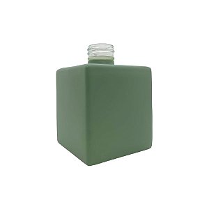 Frasco Para Perfumaria de Vidro Liverpool Cubo - Verde Bebê Fosco - 250ml - Rosca 28/410 - 1 unidade - Rizzo