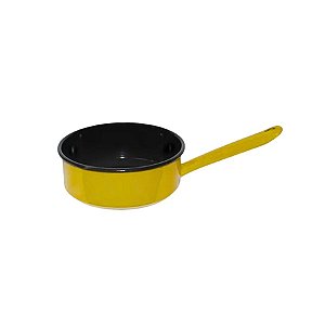 Panela Esmaltada Tradicional Para Derreter Velas - Modelo Papeiro - Amarelo - 16cm - 1100ml - 1 unidade - Rizzo