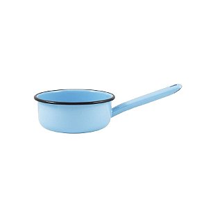 Panela Esmaltada Tradicional Para Derreter Velas - Modelo Papeiro - Azul Claro - 16cm - 1100ml - 1 unidade - Rizzo