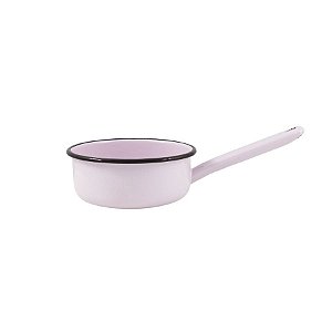 Panela Esmaltada Tradicional Para Derreter Velas - Modelo Papeiro - Rosa Claro - 16cm - 1100ml - 1 unidade - Rizzo