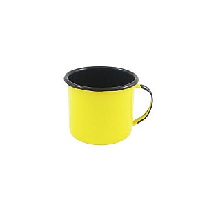Caneca Esmaltada 06 - Amarelo - 160ml - 6x6cm - 1 unidade - Rizzo