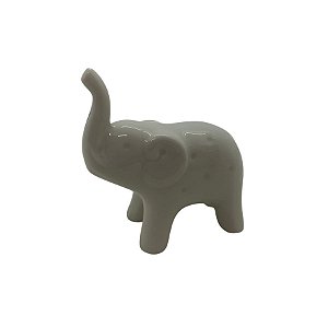 Elefante Decorativo de Cerâmica - Branco - 7cm - 1 unidade - Rizzo