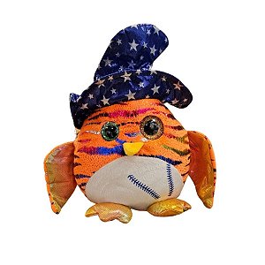 Coruja De Pelúcia De Halloween - Laranja - 27x25cm - 1 unidade - Rizzo