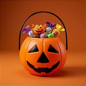 Enfeite Decorativo De Halloween - Balde Abóbora - 9x9,5cm - 1 unidade - Rizzo