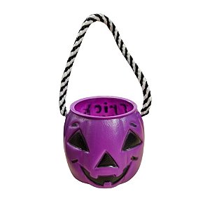 Mini Caldeirão Abóbora De Halloween - Roxo - 7,5x8cm - 1 unidade - Rizzo