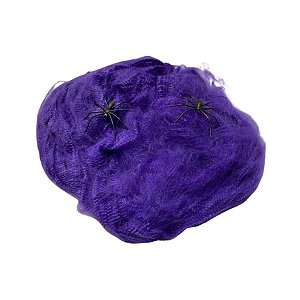 Enfeite Decorativo de Halloween - Teia de Aranha - Roxo - 1 unidade - Rizzo
