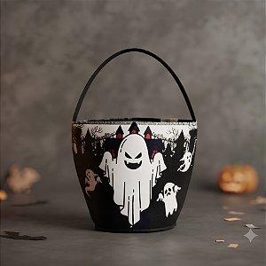 Sacola De Halloween - Fantasma - 28x24,5cm - 1 unidade - Rizzo