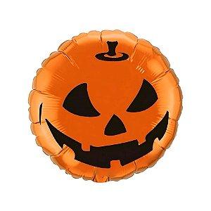 Balão de Festa Microfoil 20" 50cm - Abóbora Halloween - 1 unidade - Rizzo