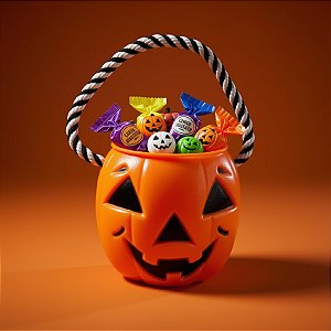 Mini Caldeirão Abóbora De Halloween - Laranja - 7,5x8cm - 1 unidade - Rizzo