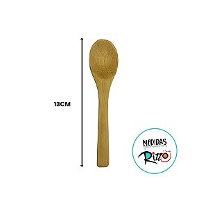 Colher De Bambu Premium - 13cm - 6 unidades - Rizzo