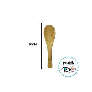 Mini Colher De Bambu Premium - 10cm - 6 unidades - Rizzo