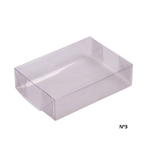 Caixa Transparente De Acetato Retangular Nº3 - 16x11x3.5cm - 10 unidades - Rizzo