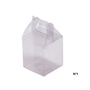 Caixa Sacola Transparente De Acetato Nº1 - 5x5x6cm - 10 unidades - Rizzo
