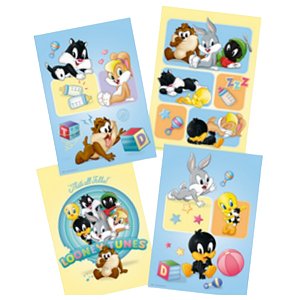 Cartaz Decorativo - Looney Tunes Baby - 31x45,5cm - 4 unidades - Rizzo