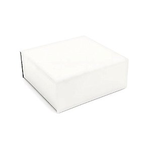 Caixa de Papel Rígido Quadrada Branca com Imã - 1 unidade - Cromus - Rizzo
